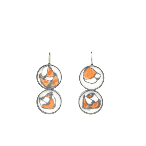 double medium drawing dangle earrings